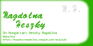 magdolna heszky business card